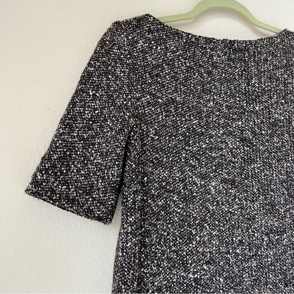 Tibi Brown Tweed Dress with Brown Leather pockets, size S - Picture 3 of 12